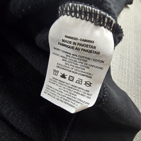 Nike Hoodie Womens 2XL Black Full Zip Cropped Fleece Swoosh Logo Oversized - Picture 8 of 12